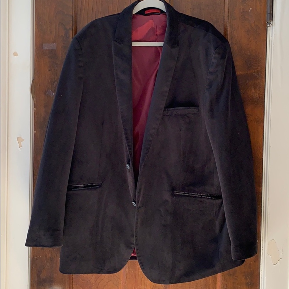 Men’s Alfani Soft Black Velvet Blazer Xxl